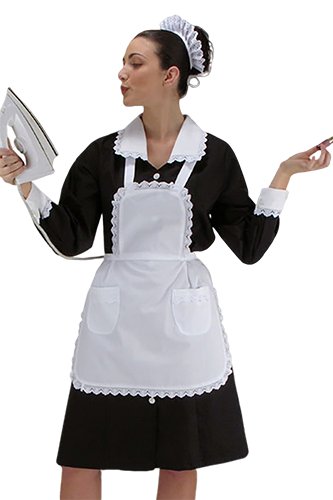 GR113 GREMBIULE PETTORINA CON PIZZO